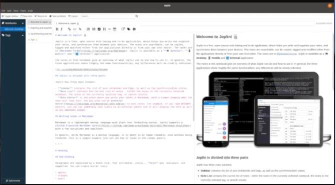 Joplin open-source note taking app