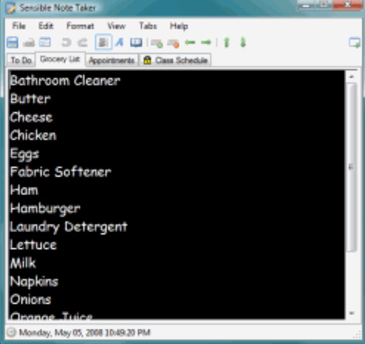 Sensible Note Taker v1.05 Download
