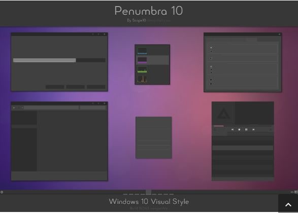 Download Penumbra 10 Dark Theme for PC