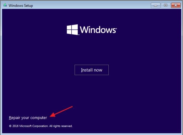 Windows 10 Boot Recovery Process
