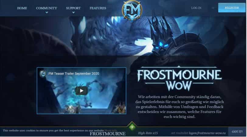 Frostmourne WoW Private server